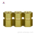 Hex Brass Nuts Cold Forming Insert Threading hex head Brass Nut Manufactory